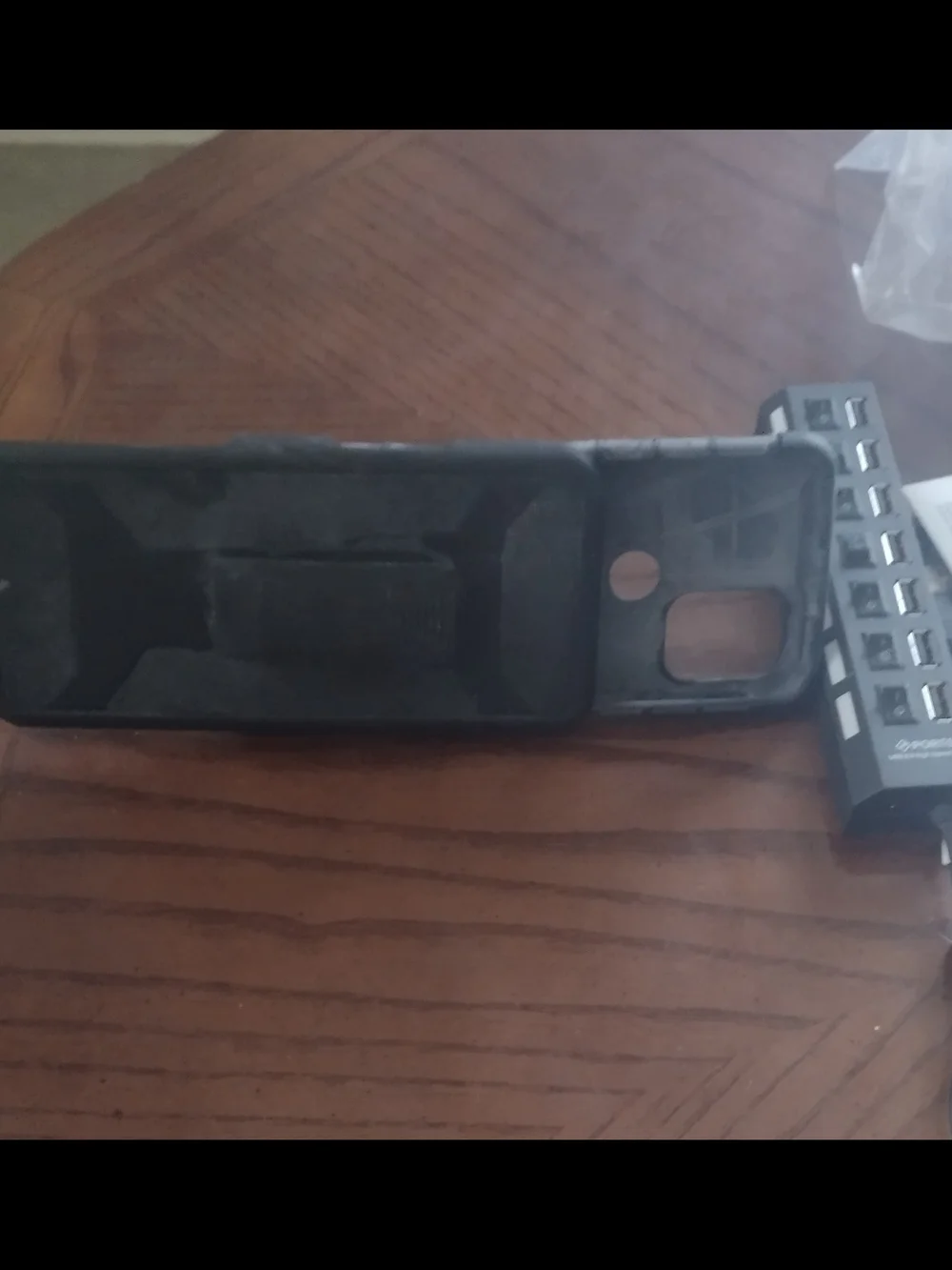 Black Phone Case with Holster and Black USB Hub $5
